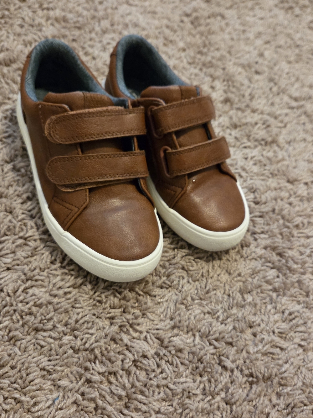 Cat & Jack Brown Double Velcro Kids Sneakers - Picture 4 of 6